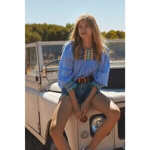 Anthropologie Rhapsody Embroidered Blouse, Used, Size XL